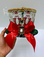 Nutcracker Hat Accessories with Rhinestones and Ribbon